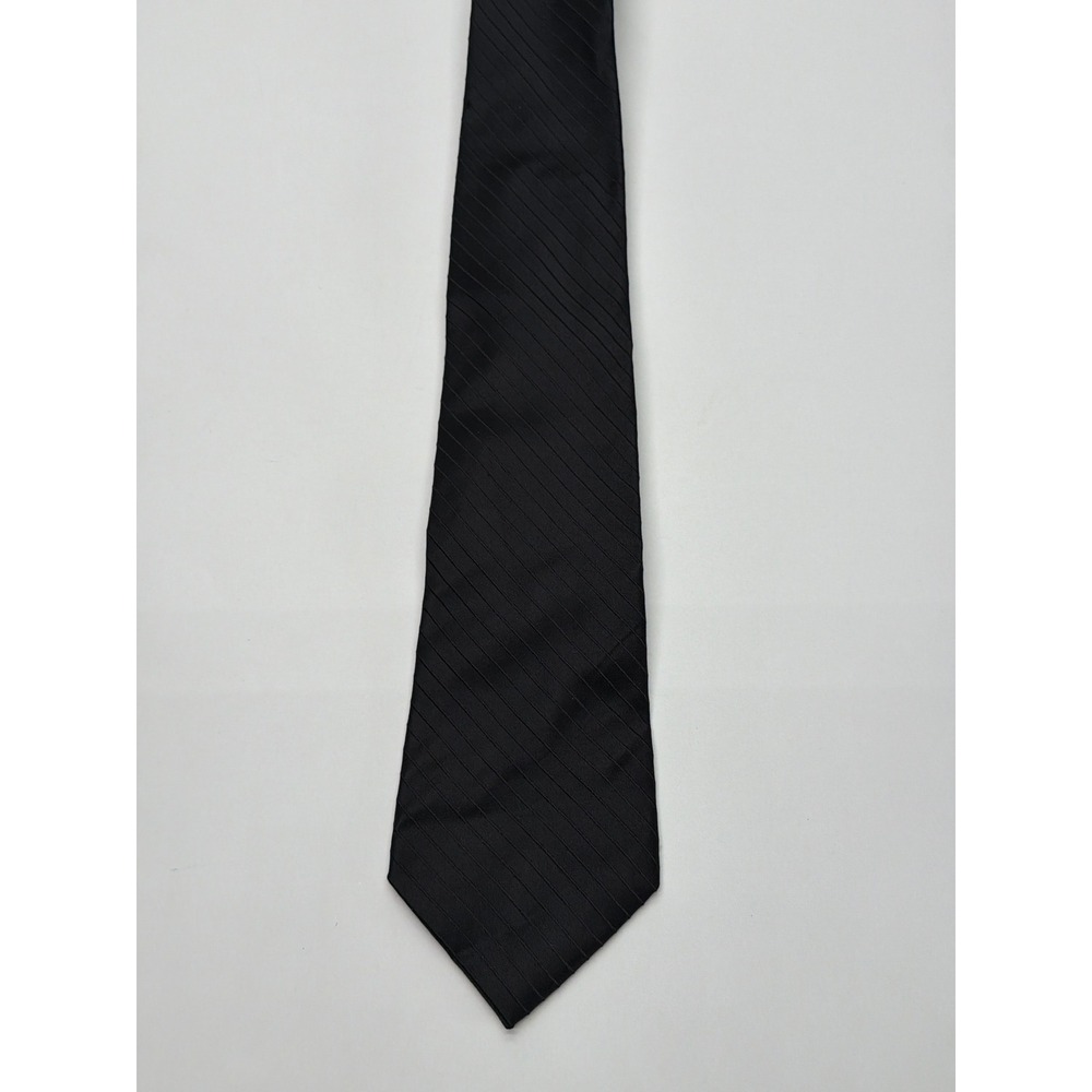 Club Room‎ Mens Black Silk Diagonal Stripe Classic Necktie Formal Business Tie
